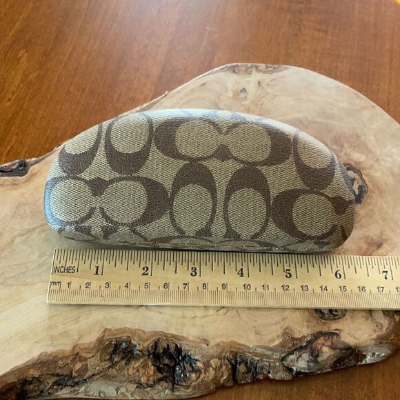 Coach Brown Signature Monogram Eyeglass / Sunglasses Case - Picture 4 of 5